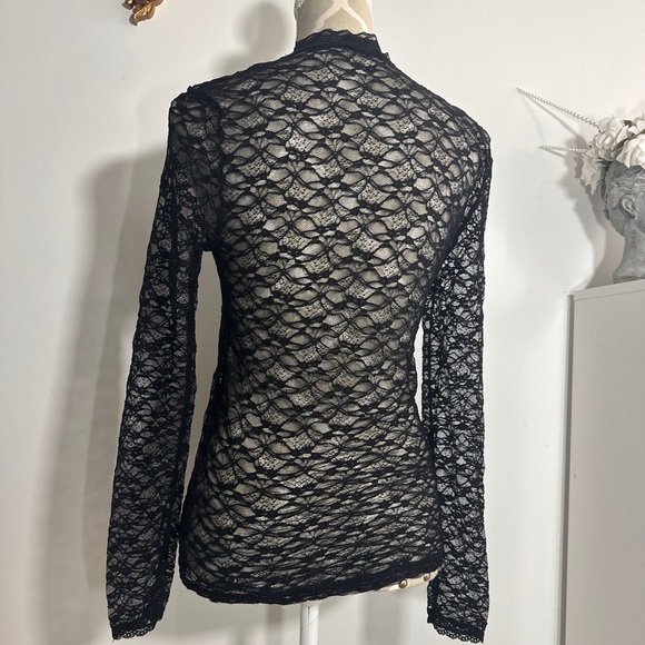 Vintage black lace turtle neck - Picture 4 of 4